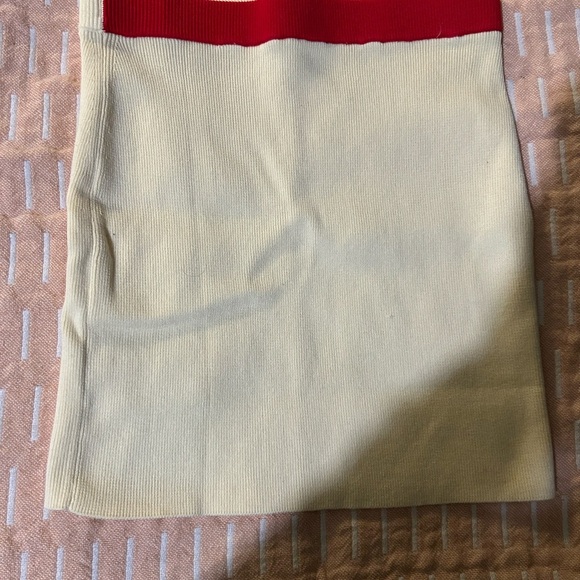 Solid & Stripped The Anna Red and Ivory Miniskirt- Size Small - Picture 4 of 6